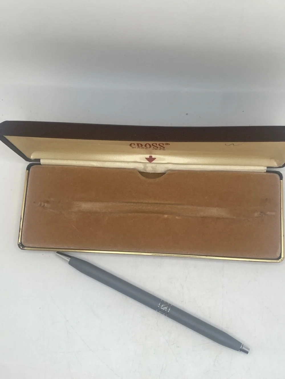 Vintage Cross Classic Century Matte grey twist action Ballpoint Pen original box
